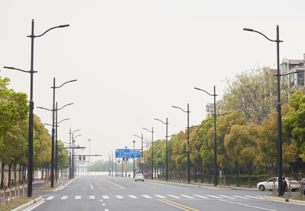 三思承建上海進博會周邊聯虹路多桿合一